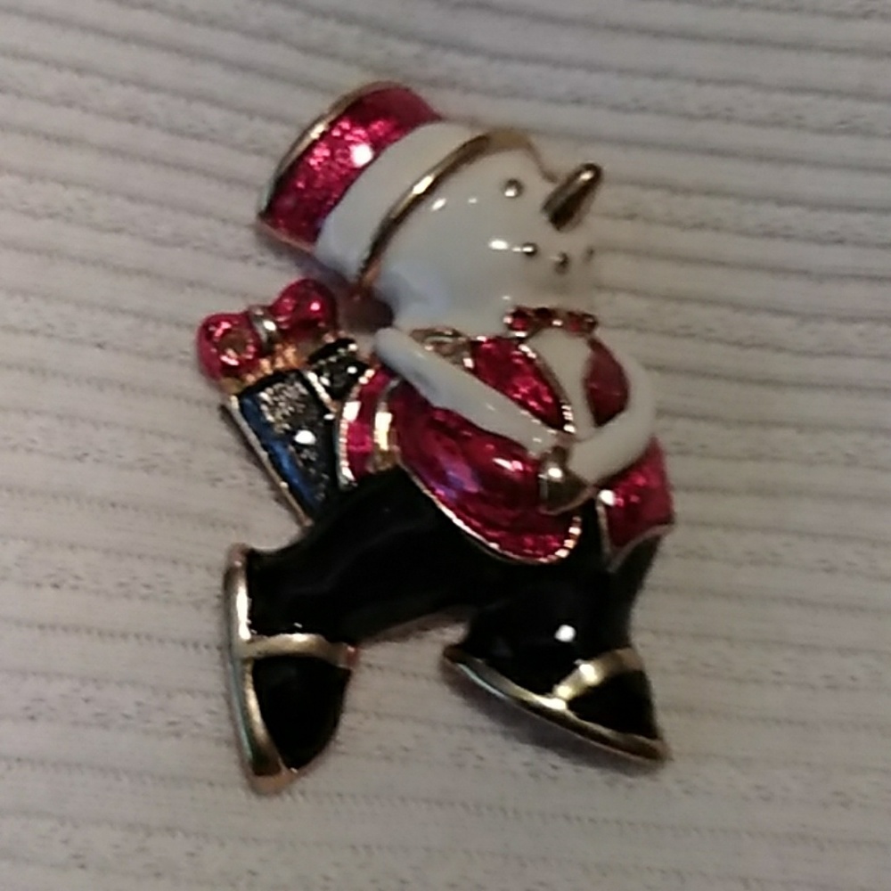 Skating Snowman pin by Premier Designs